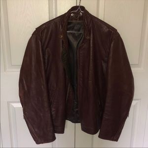 MENS vintage LEATHER motorcycle jacket